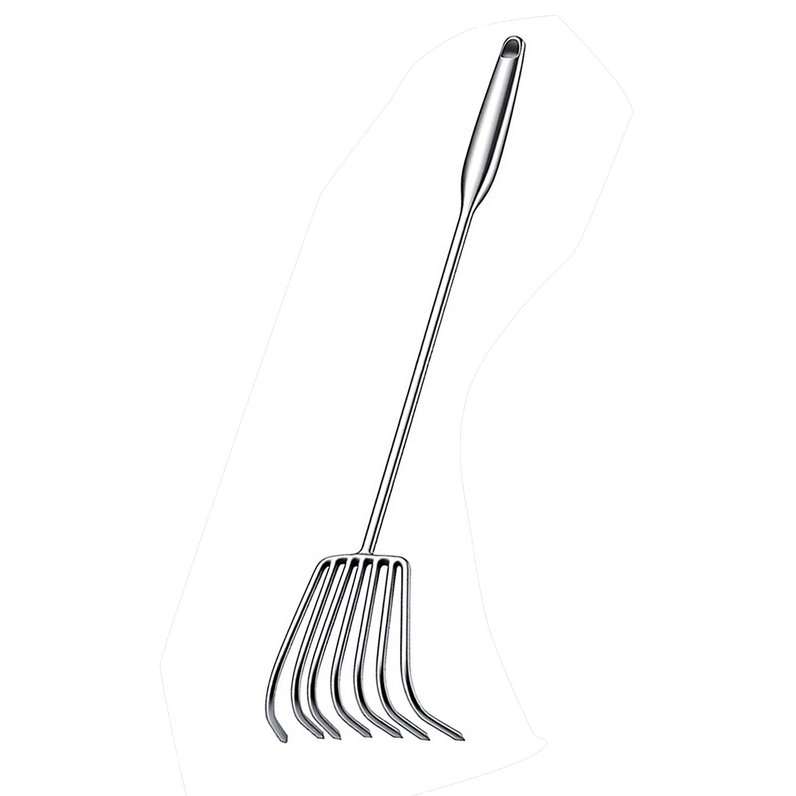Extra Long 50cm Stainless Steel Hand Implement with 7 Strong Points Intended for Beach and Yard Tasks Multi Purpose Hand Scuffle