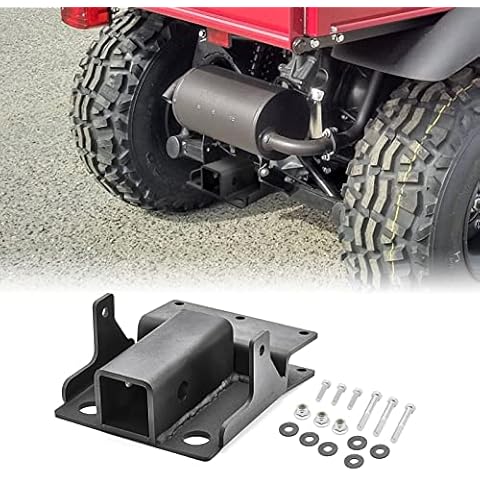 Dasen 2" Rear Receiver Trailer Tow Hitch Compatible with Kawasaki Mule 600 610 2005-2016, fit Mule SX 2017-2024 Cover