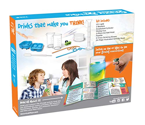 SmartLab Toys Crazy Drinks Science Lab - 11Piece - 20 Experiments - Includes UV Light & 2 Crazy Drink Straws! - Thumbnail 4