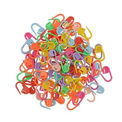 Miryo-100pcs marcadores de la puntada de plástico para hacer punto del ganchillo de bloqueo, cierre de ganchillo, herramientas para hacer punto Multicolores