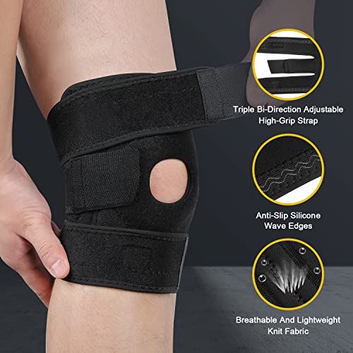 Suright Knee Braces For Knee Pain, Knee Brace With Side Stabilizers, Adjustable Compression Sleeve, Knee Braces For Knee Pain Women And Men For Meniscus Tear, Acl, Mcl, Injury Recovery #TOP1