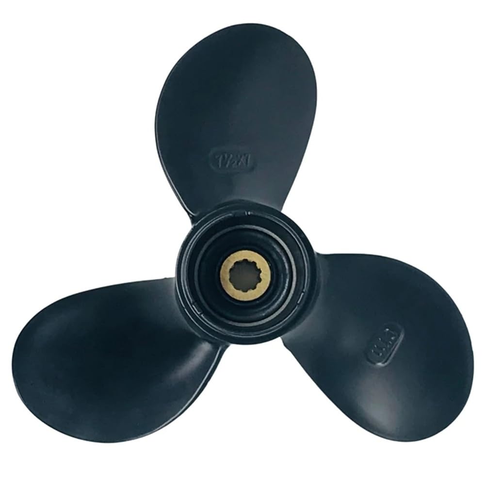 Elica fuoribordo Boatman Adatta for elica in Lega di Alluminio Nera da 4-6 HP 7 1/2x6 1/2 con 10 Denti scanalati 58110-91JN0-019