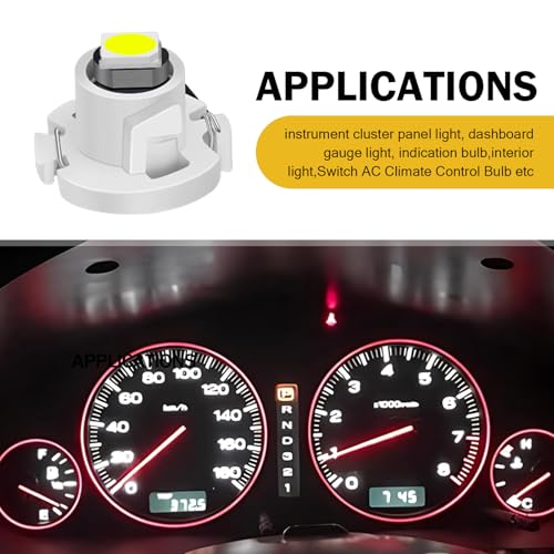 Pack de 10 luces LED T4.2 para tablero de auto miniatura 6
