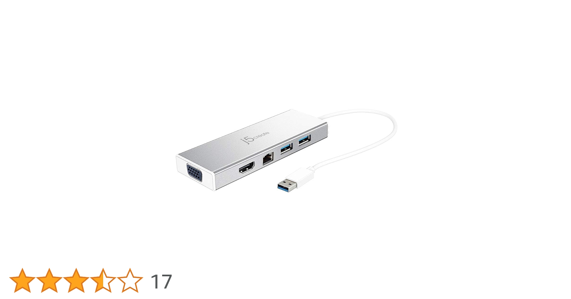 新品同様 USBマルチハブ USB3.0×2/HDMI/VGA j5create j5create | USB™ 3.0 to HDMI™ & VGA Multi-Monitor Adapter
