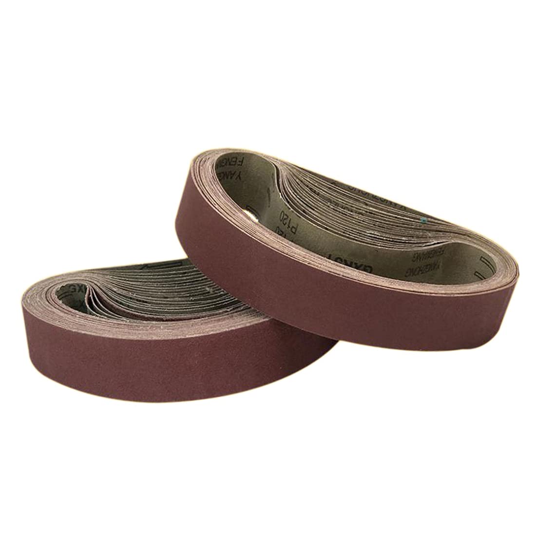 FEIHU Aluminium Oxide Sanding Belts 40 x 760 mm. 5 Different Grits 3 x Grit 40/80/120/180/320, Sanding Belt Set, for Compatible with Pipe Belt Sanders, Belt Sanders, Polishing Metal, Wood (Pack of 15) โ image 1