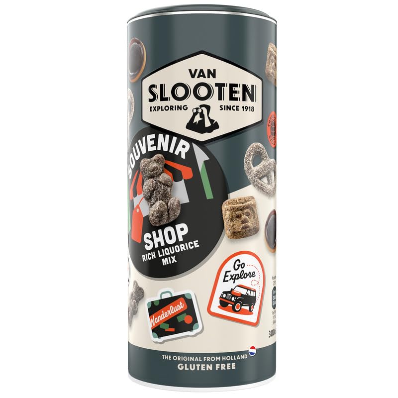 Souvenir Shop Sweet Coated Liquorice Mix (300g) - Selection Pack Of Sweet Dutch Liquorice Sweets - Gluten Free Liquorice Candy In Soft & Chewy Sweet Form - The Perfect Confectionary Gift