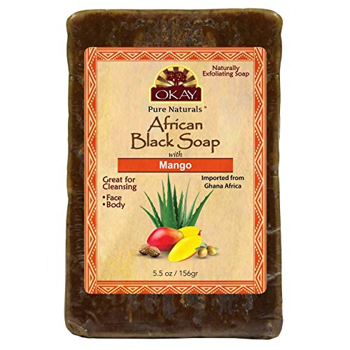 OKAY Pure Naturals AFRICAN BLACK SOAP MANGO 5.5oz / 156gr