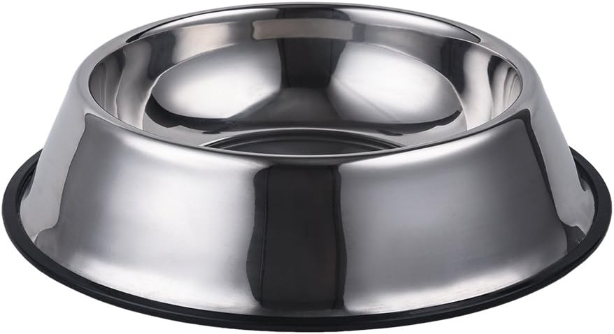 EKGrass Supersize Stainless Steel Bowl for Large Dog Anti-Skid Food Water Dish Feeding Station (14'')