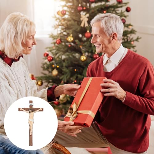 DICOSMETIC Kreuz Jesus An Der Wand 1cm Harz Wandkreuz Katholische Kreuzigung Für Wände Christus Religiöses Kreuz Weihnachten Ostern Geschenk Für Zuhause Und Büro Dekor