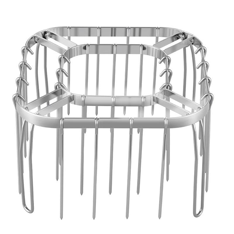 Stainless Steel Air Fryer Skewer Rack Vertical BBQ Stand, Air Fryer Grill Accessories Kit with Lifting Hook, Stainless Steel Hanging Rack for Evenly Cooking Kebobs Vegetables and Meats