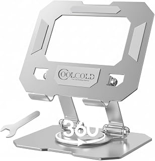 COOLCOLD Tablet Stand | Metal Tab Holder with 360° Rotation, Height & Angle Adjustable, Foldable Design, for I Pad, Tab, S Price In India