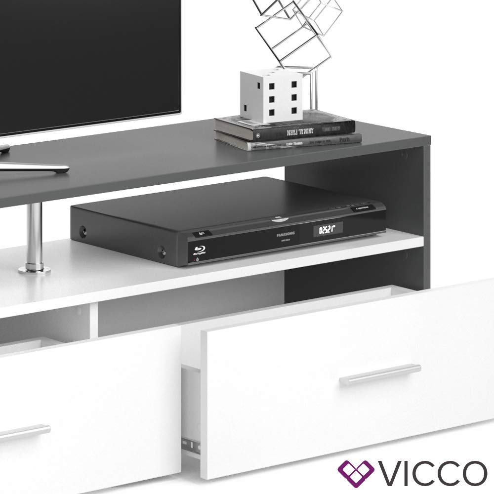 Meuble TV Vicco Amato 160 Cm - Blanc/Anthracite - Neuf En Carton - Buffet Vaisselier