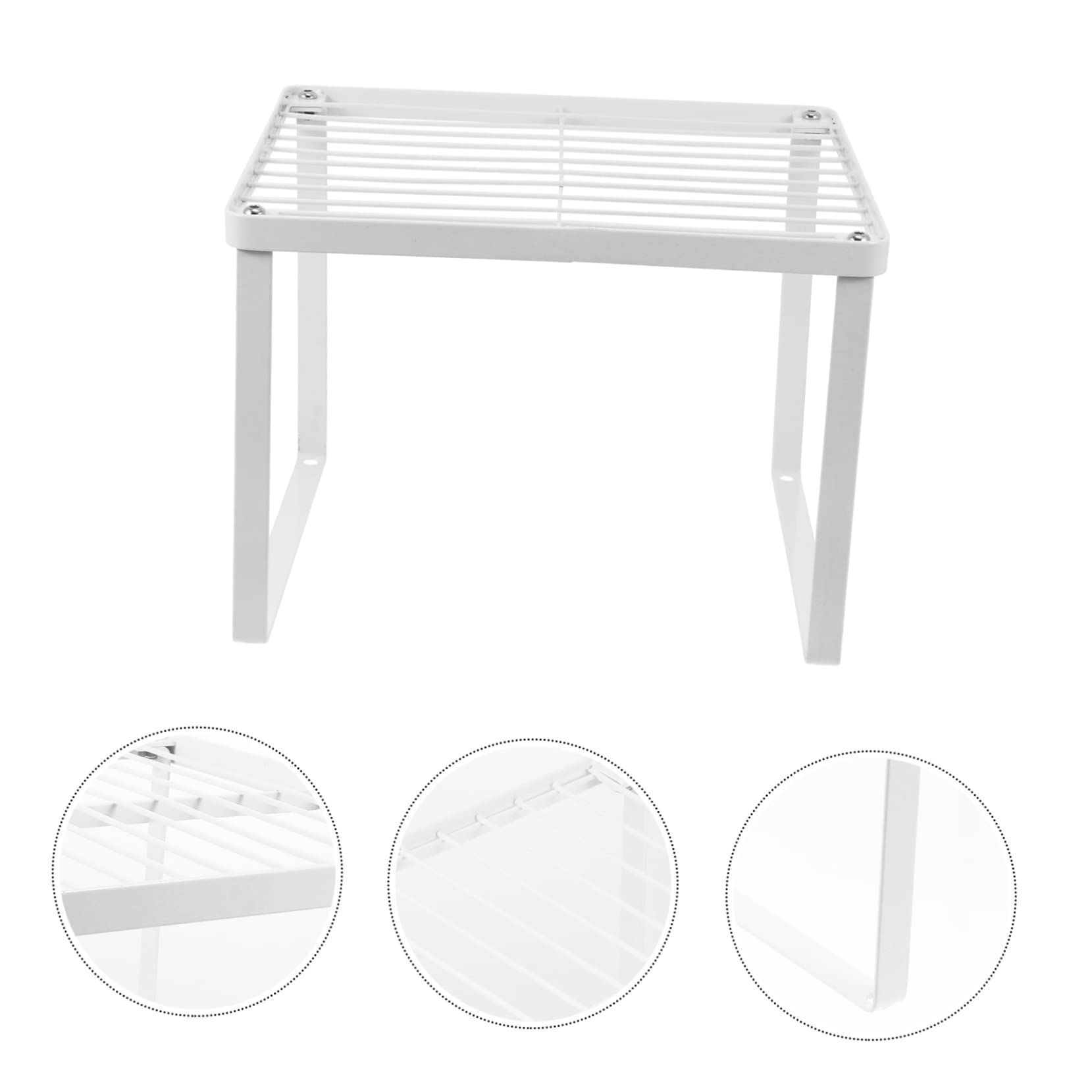 Levemolo 1pc Iron Cabinet Clothing Storage Shelf Wardrobe Partition Rack for Home Organization Easy Installation Layering Design for Closet and Kitchen Artistic Touch