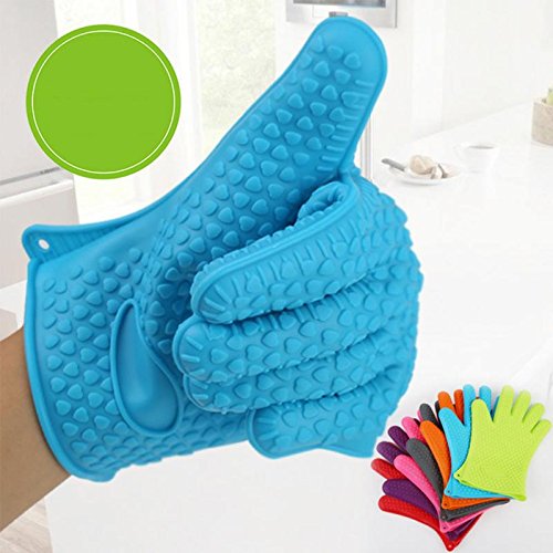 MRKU Guantes para Hornear, Guantes de Cocina para Horno, 1 Unidad, Silicona Resistente al Calor, Soporte para Olla de Barbacoa antiescaldaduras, Cocina