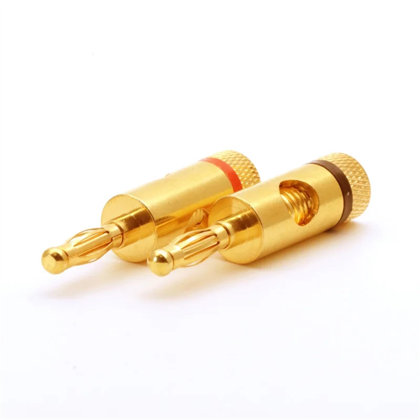 2 szt. / 1 para miedzianych 4 mm wtyk bananowy męski pozłacany lutowanie wtyczka głośnika audio głośnik wzmacniacz kabel złącze kabla