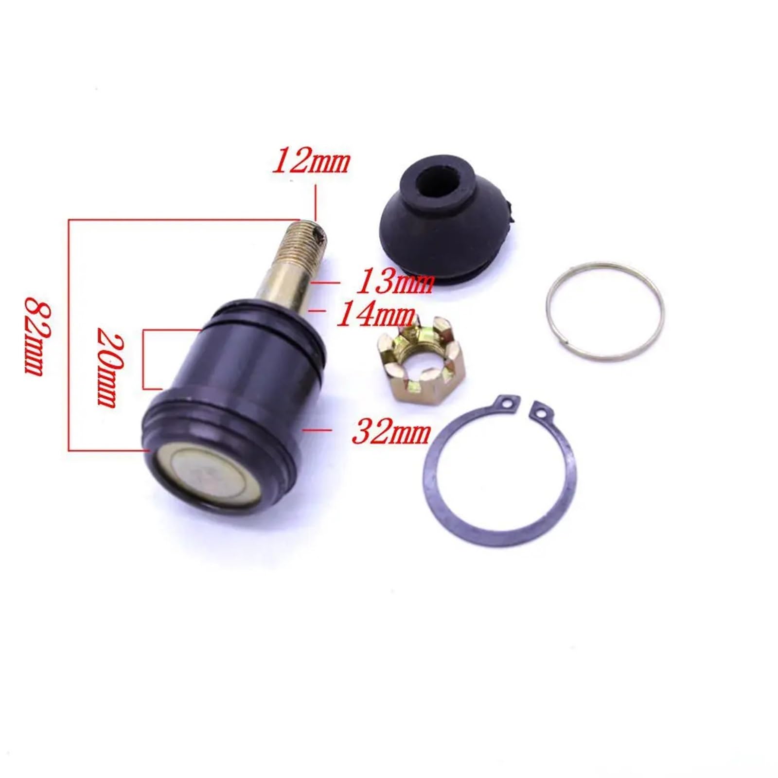 1PCS Vorderradaufhängung Spurstangensatz Kugelgelenk for 110cc 125cc Quad Dirt Bike ATV Buggy Go Kart Motorrad M12 M14 14X20 Kompatibel mit verschiedenen Modellen(12X20)