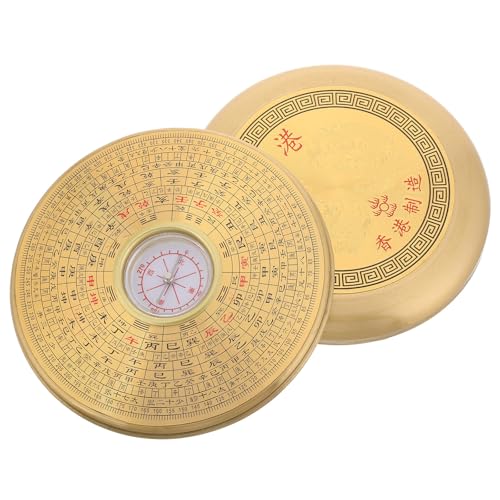Brújula portátil Toddmomy de cobre Feng Shui, 9.5 cm