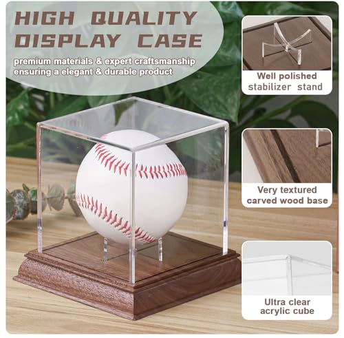 Yandino ZSG101 Baseball Display Case Acrylic Clear Cube Baseball Holder thumb #1
