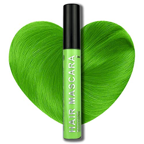 Stargazer Neon Green UV-Reactive Hair Mascara, Wash Out Color