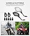 UNLRAE 2PCS Motorcycle Mirrors,Car Accessories Motorcycle Mirrors for Handlebars,360° Adjustable Rhombus Convex Mirror Side Mirror with 8mm & 10mm Bolt,Suitable for ATV Scooter Cruiser (Carbon Fiber)