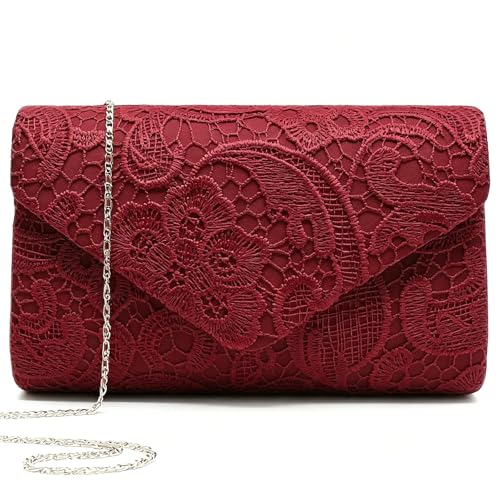 Image of 2026 Lace Embroidered Clutch Dressy Purse Envelope Evening Bag
