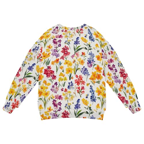 JUNZAN Florals Hyacinths Begonia White Little Boys Sweatshirt Hoodie Fleece Kids Pullover Hoodie Sports 4T2