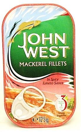 John West Mackerel Fillets in Spicy Tomato Sauce - 4oz