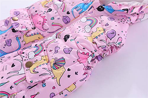 Mud Kingdom B0773KQH5L Girls Vest With Hood Cute Outerwear Animal Downward Size 6 White thumb #3