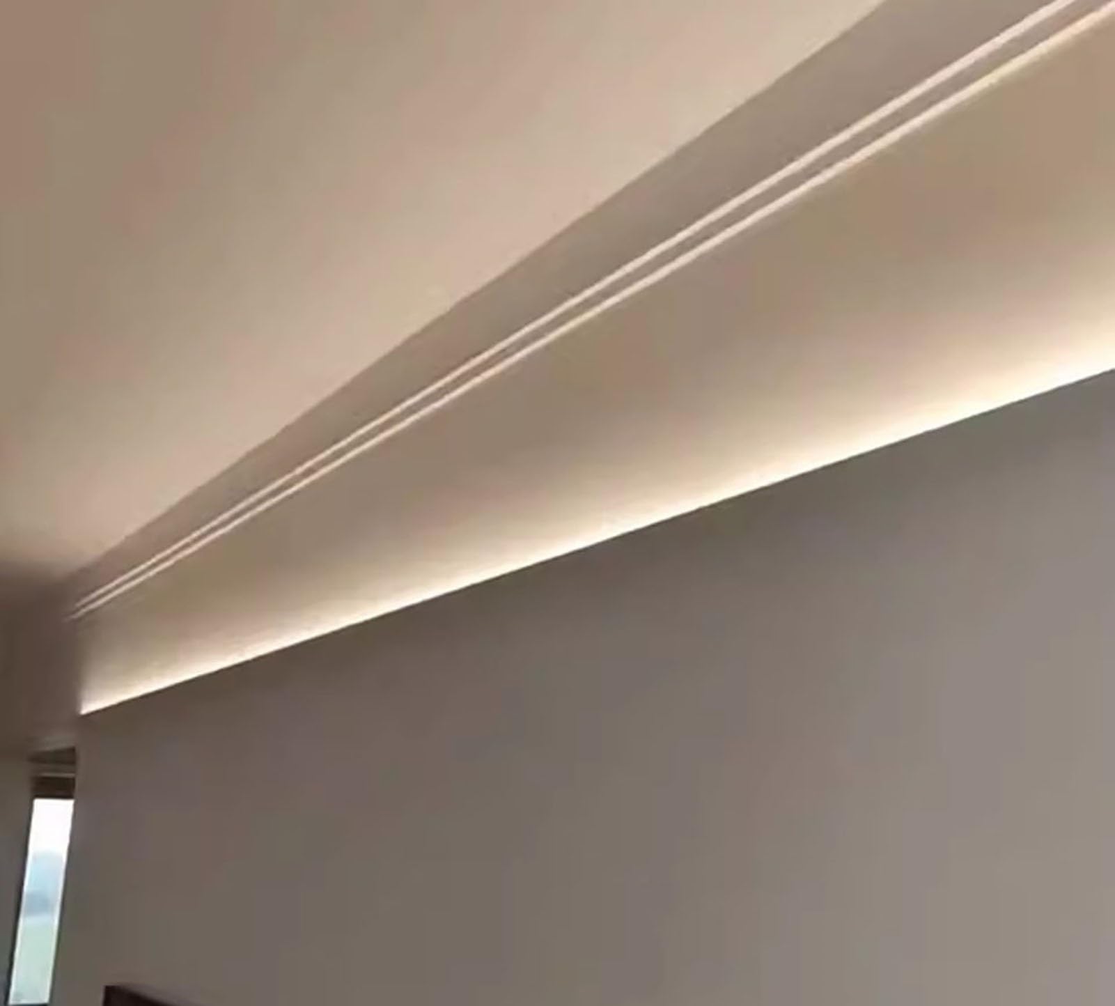 Profil aluminiowy do taśm LED, Kanał LED do oświetlenia wnękowego Listwa koronowa Podkładka ścienna Dyfuzor światła Listwa wykończeniowa szyny 1-30 m(5 m(16.4ft))