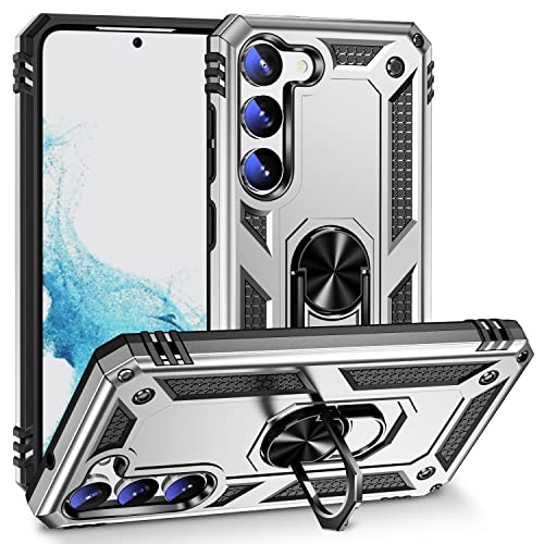 Coque Samsung S23 antichoc à anneau rotatif 360 métallique robuste