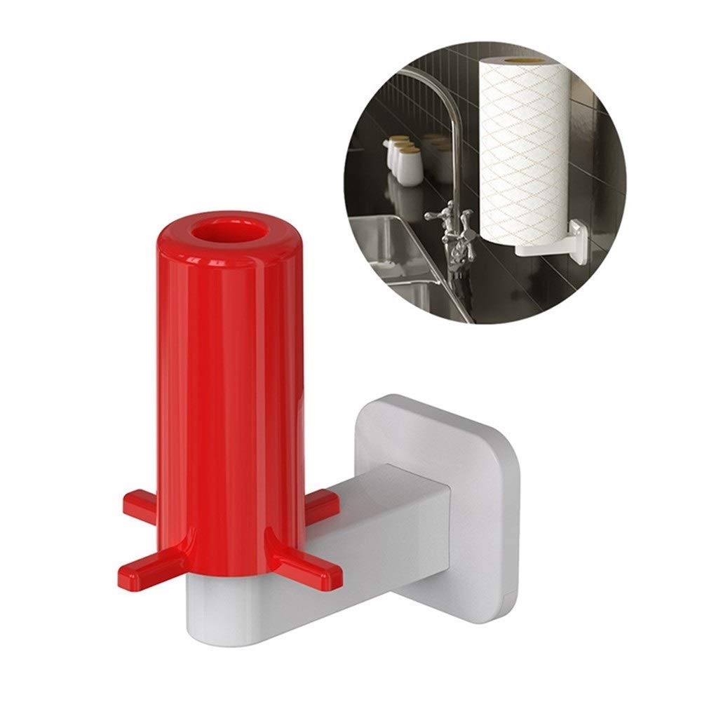 Desconocido Portarrollos de Papel higiénico, balda Vertical Práctico sin taladrar Portarrollos de Cocina Papel higiénico Autoadhesivo Portarrollos de Pared Robusto y práctico