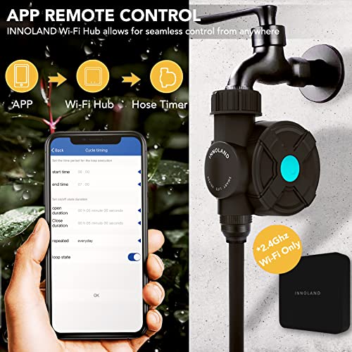Innoland Sprinkler Timer Wi-Fi Water Timer, Smart Garden Watering Timer, Automatic Wifi Hose Faucet Controller, App Remote Control Irrigation System For Outdoor Yard, Lawn #TOP1