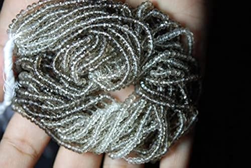 Quartz fumé 3.5mm rondelles facettées pour enfilage de bijoux - 2