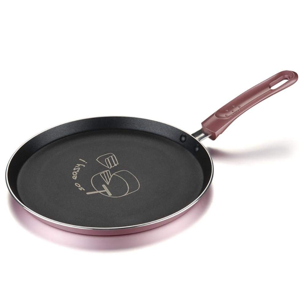 Patelnia Płaska nieprzywierająca patelnia do naleśników Piec indukcyjny Gazowy Uniwersalny garnek indukcyjny Nonstick Metalowe naczynie Rondel 25 cm Przenośna patelnia interesting