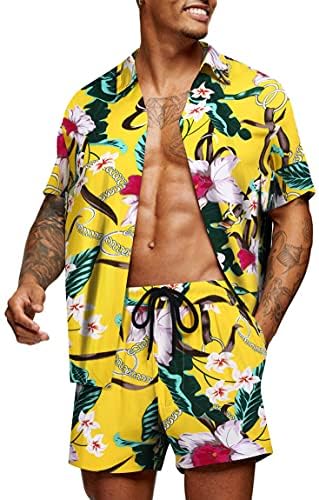 COOFANDY Hawaïaans herenoverhemd, shirts met bloemen COOFANDY Hawaïaans herenoverhemd, shirts met bloemen