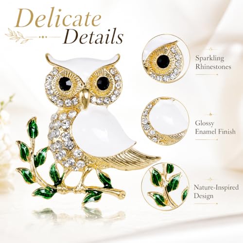 Image of Animal Brooch for Women Zirconia Rhinestone Abalone Shell Animal Lapel Pin Christmas Birthday Holiday Gift for Wife Mother Girlfriend Daughter