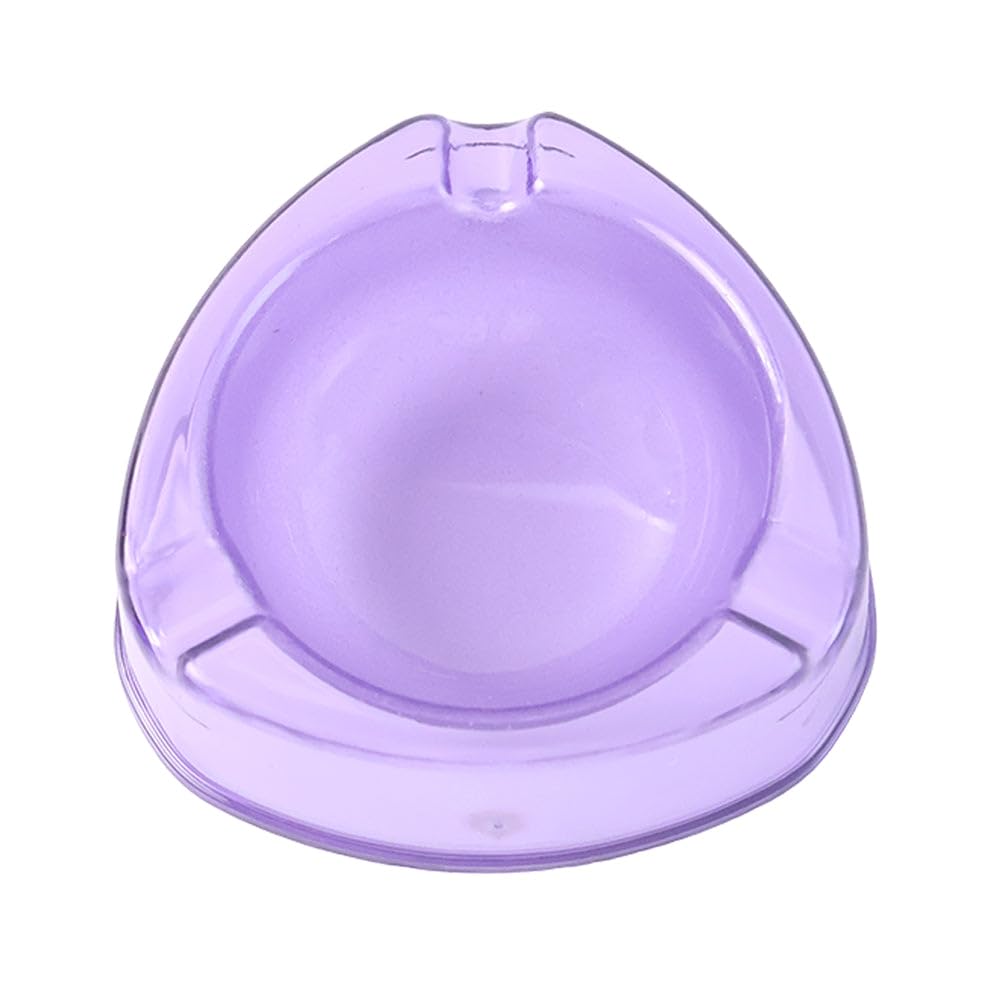 Transparent Purple Plastic Ashtray, Triangle Shape, Indoor Desktop Cigarette Ash Tray-image-12