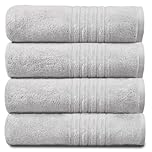 GC GAVENO CAVAILIA New Hampton Hand Towels, Ultra Soft Extra Absorbent Pack of 4 Luxury Towel Set, 100% Ringspun Cotton, White, 4PK