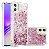 Coque Compatible avec Samsung Galaxy A07 / A06 Housse TPU Silicone Transparent Brillant Sparkly Cristal Flottant Liquide Quicksand Antichoc Cover Étui pour Samsung Galaxy A07 / A06, S1