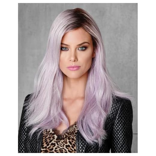Lilac Frost Wig Color Lilac Frost - Hairdo Wigs 18" Long Waves Tru2Life Heat Friendly Synthetic Purple Colored Shade Straight Curly Wavy Bundle with MaxWigs Hairloss Booklet