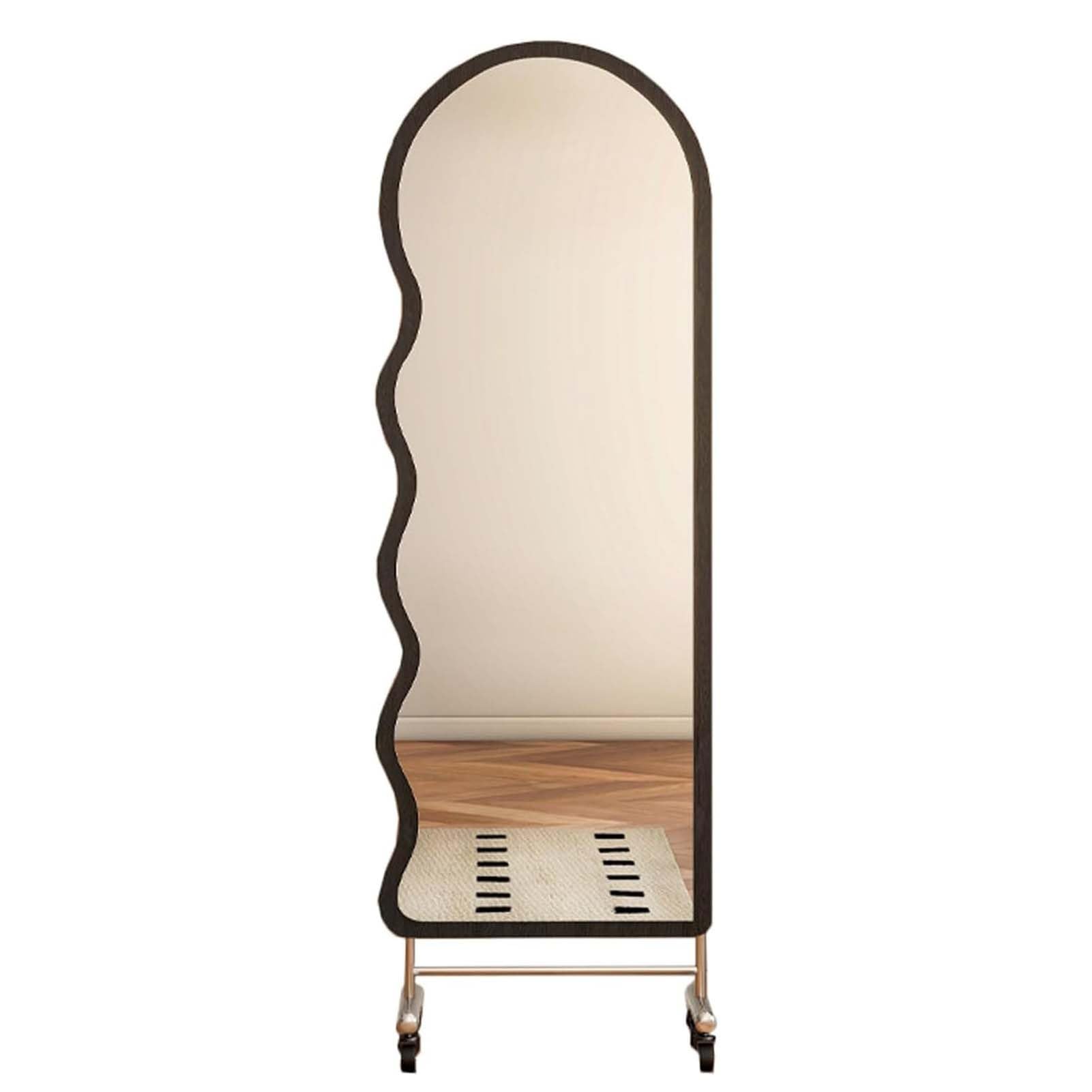 Miroir sur pied plein longueur 170x50 cm noir pour chambre et coiffeuse