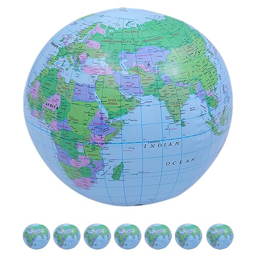 BESPORTBLE 8stücke Aufblasbarer Globusball PVC-wasserballspielzeug Aufblasbare Wasserbälle Für Sommer Strand Und Poolpartys