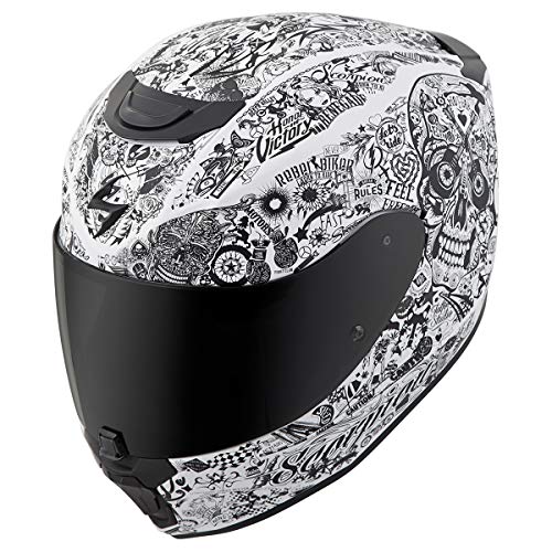 Scorpion Unisex-Adult Full-Face-Helmet-Style Shake Helmet (White, Large), 1 Pack #TOP4
