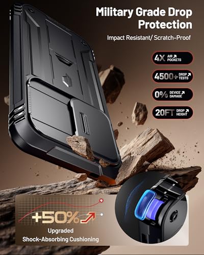 Coque Samsung Galaxy A57 double couche de qualité supérieure noire