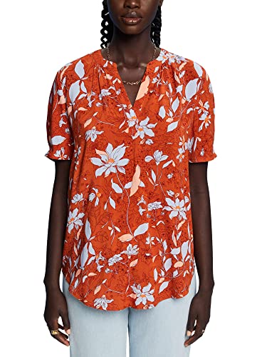 ESPRIT Damen 033EE1F321 Bluse, 873/CORAL ORANGE 4, L