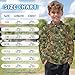 HUIACONG Camo Boys Golf Shirts for Age 5-6 Kids Cool Undershirts for Preschool Children Long Sleeve Sweatshirts with Button Sweater for Picnic