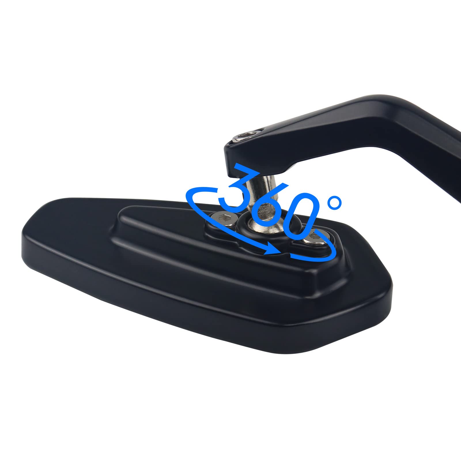 7/8" 22mm Rétroviseur de Guidon de Moto, Rétroviseurs Latéraux Moto Compatible avec Z1000 Z750 MT03 MT09 FZ6 SV650 SV1000 CB1000R CBF125 Ducati Monster M696 821