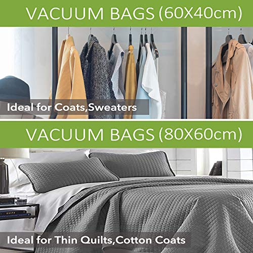BoxLegend Vacuum Storage Bags 6 Packs Space Saving Vacuum Pack Storage Bags 3 Large 80x60cm+3 Medium 70x50cm Double Zip Seal & Leak Valve Reusable for Clothes Pillow Comforters Bedding - Image 4