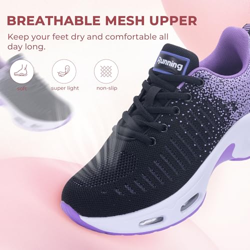 Image of Womens Slip On Tennis Sneakers Walking Running Shoes Easy to Wear