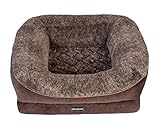 Beautyrest Ultra Plush Cuddler Dog Bed (Medium, Brown)